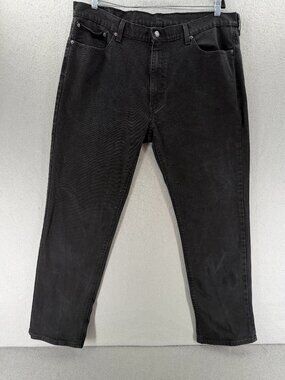 Levi's 541 Athletic Taper Fit Jeans Mens 40x32 Black Stretch Denim Faded Tapered